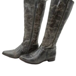 Matisse grey brown distressed leather Riding boots Sz 8.5